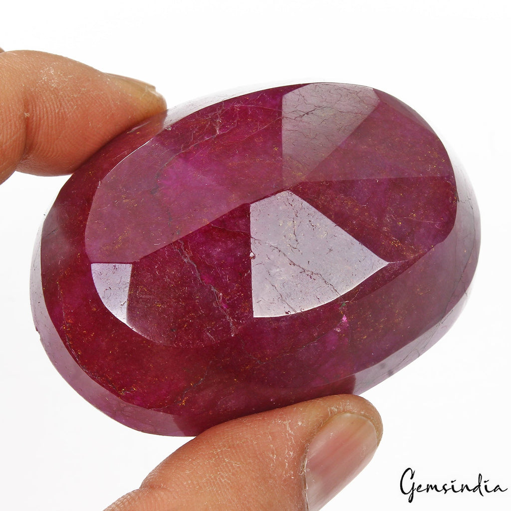 650 Ct Natural Pink Red USA Beryl Bixbite Oval Faceted Cut Earth Mined Loose Gem