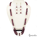 Ruby Necklace, Red — 27", India