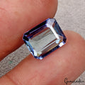 4.35 Ct Natural Tanzanite Emerald Cut Vibrant Blue Loose Certified D Block Gem