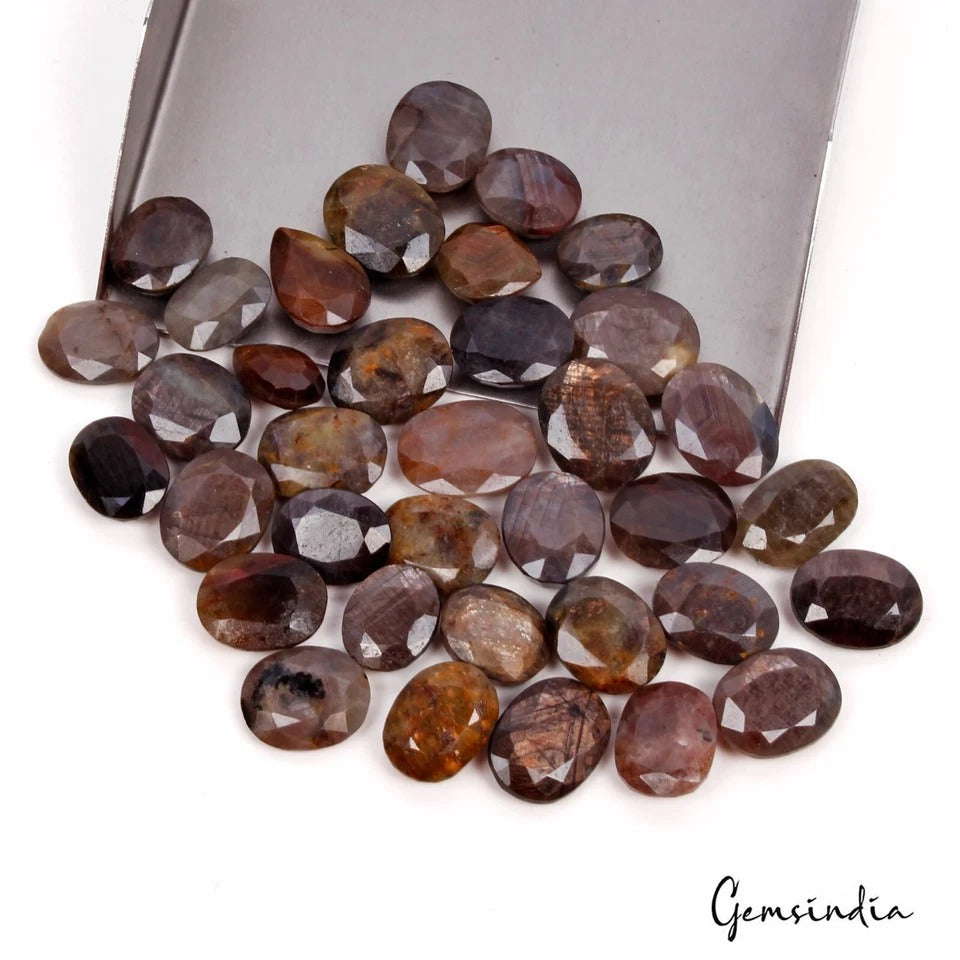 450 Cts/36 Pcs Natural Untreated Multi Color Sapphire Mixed Cut Gems For Jewelry