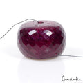Certified 320 Cts Natural Red Ruby Round Checker Cut Huge Drilled Bead Gemstone