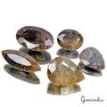 320 Ct/6 Pcs Natural Untreated Bi-Color Sapphire Mixed Cut Gemstones For Jewelry