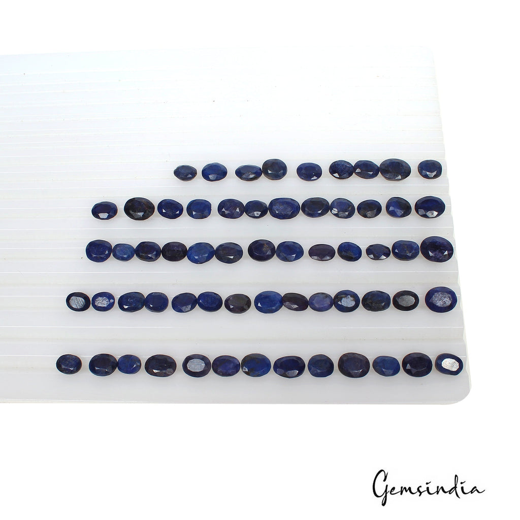 136.40Ct Natural Royal Blue Sapphire Oval Faceted Loose Gems Wholesale Lot 61 Pc