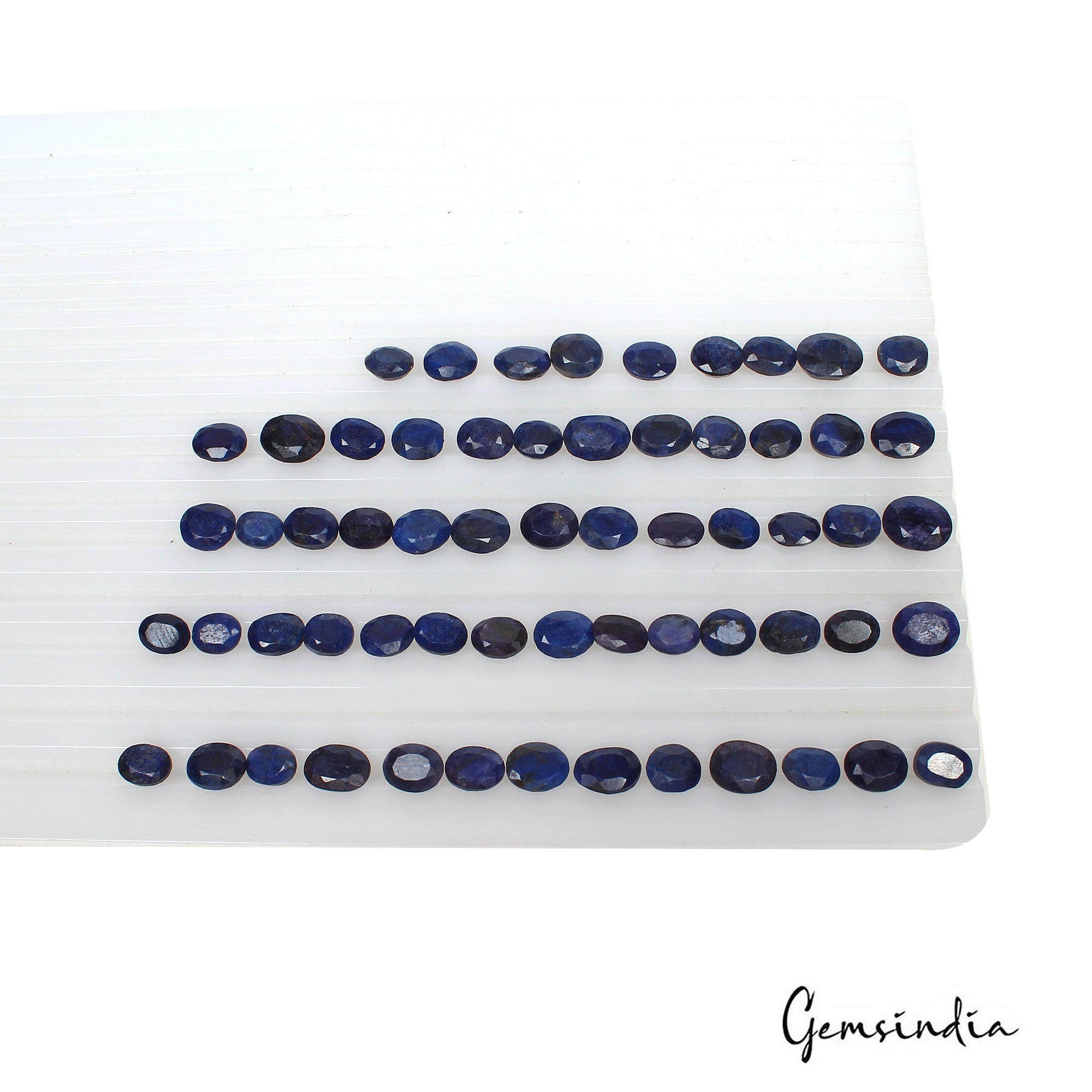 136.40Ct Natural Royal Blue Sapphire Oval Faceted Loose Gems Wholesale Lot 61 Pc