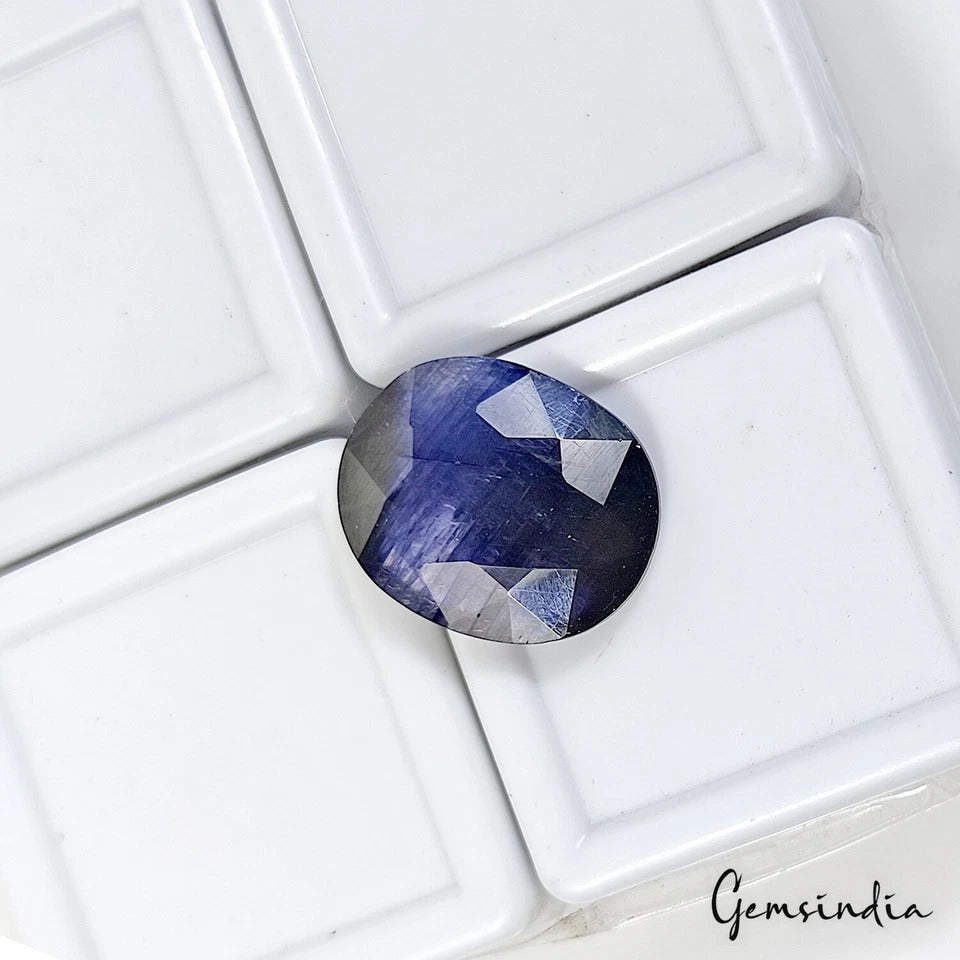 Certified 12.15 Cts Natural Blue Ceylon Sapphire Oval Cut Rare Gemstone For Ring