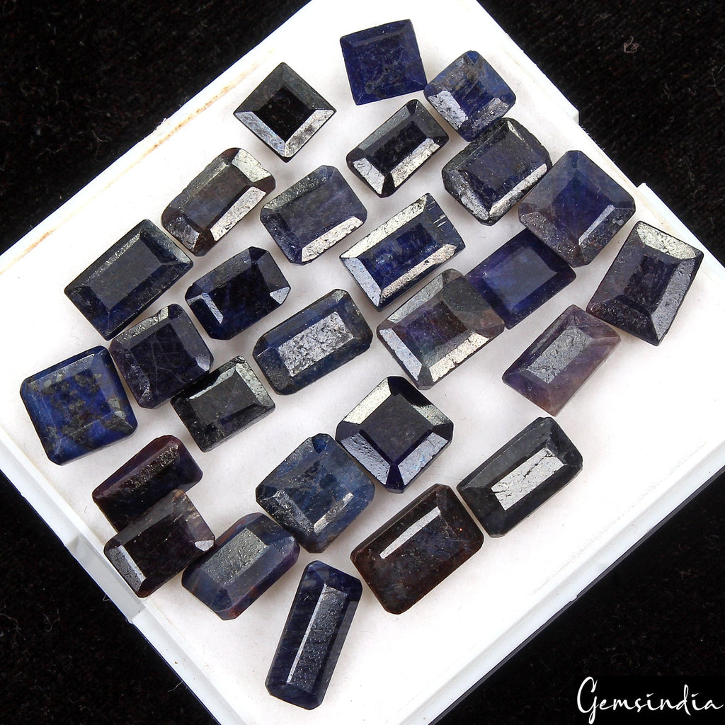 96.80 Ct/27 Pcs Natural Blue Sapphire Mixed Cut 6-12mm Loose Wholesal