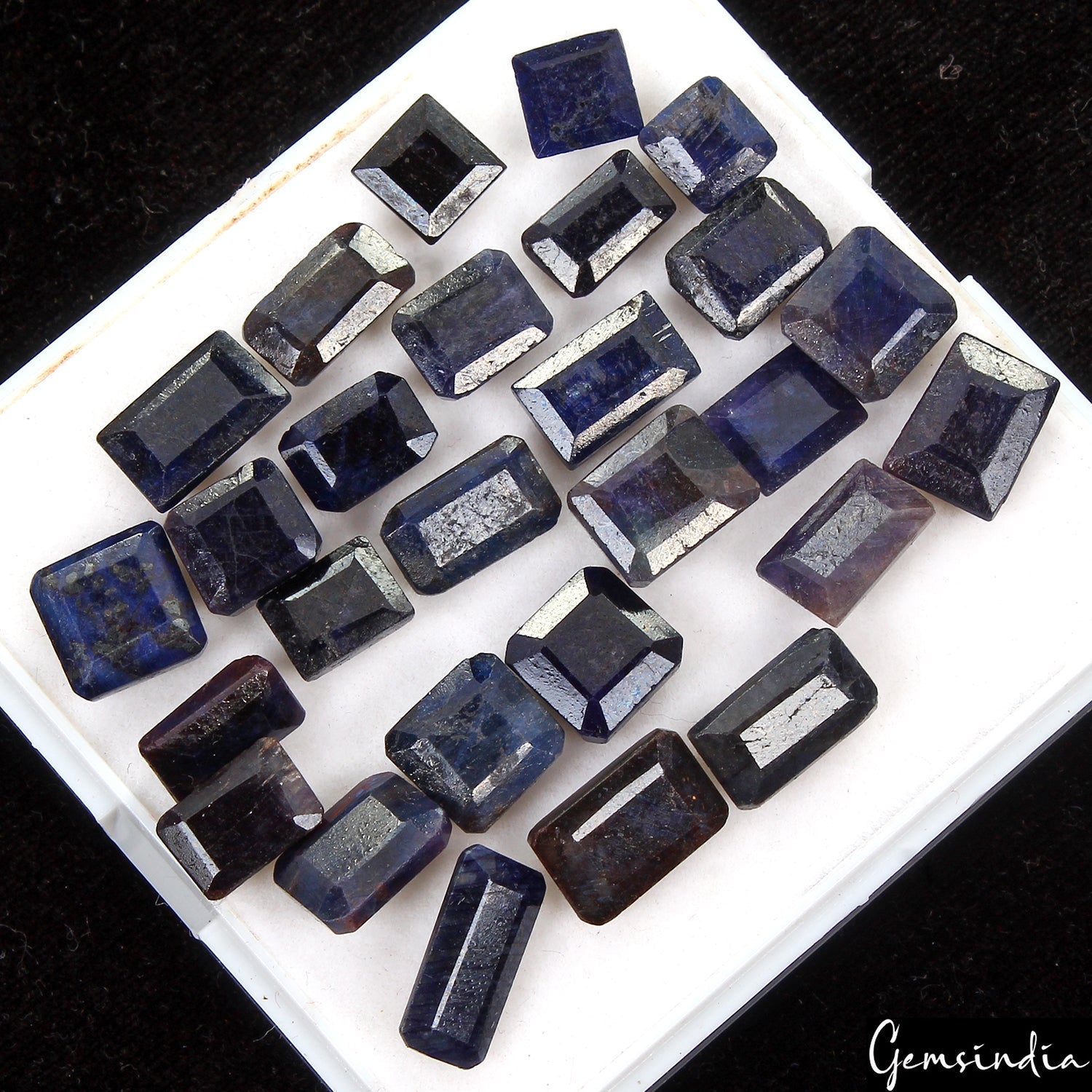 96.80 Ct/27 Pcs Natural Blue Sapphire Mixed Cut 6-12mm Loose Wholesal