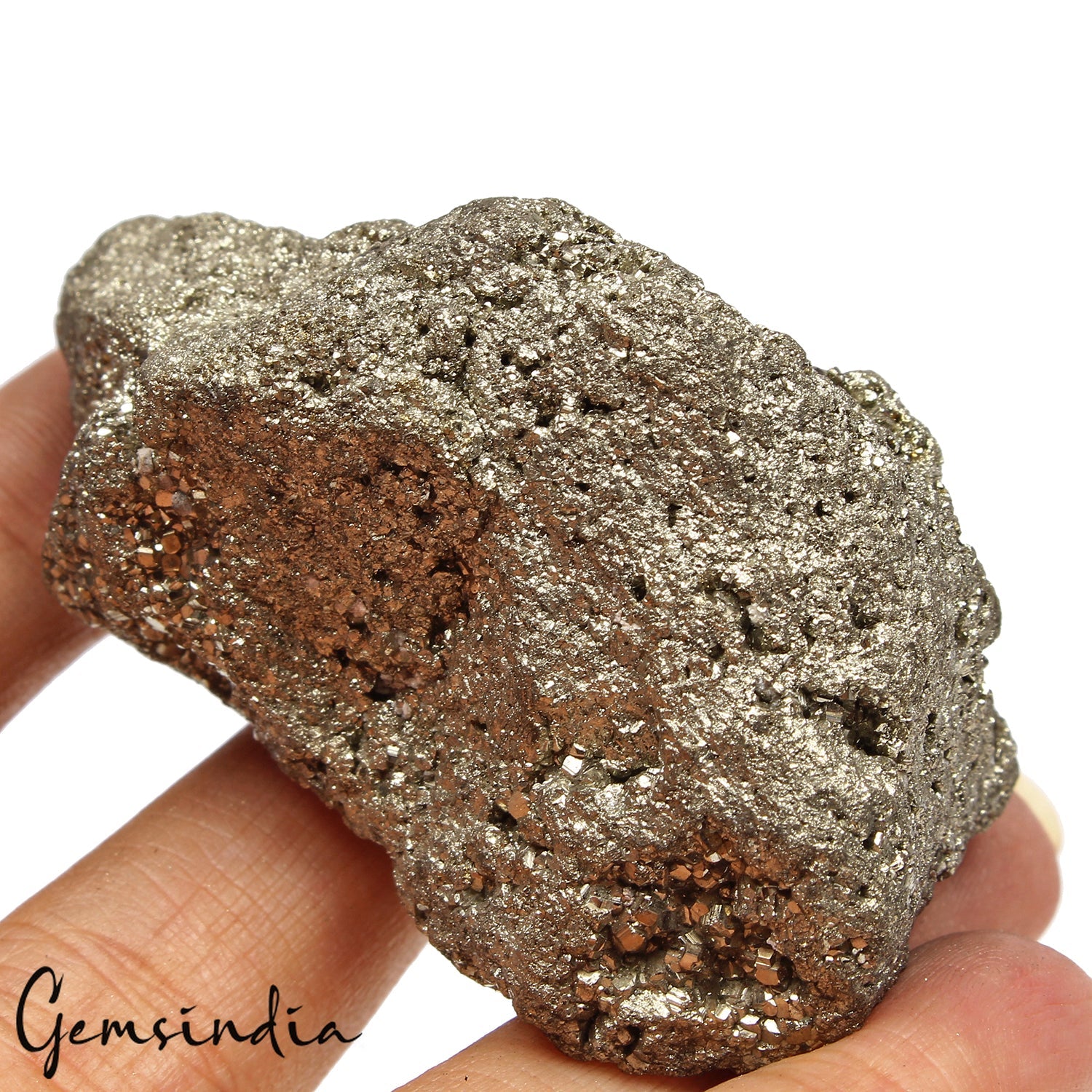 118Gram Natural Pyrite Crystal Fool's Gold Rough Uncut Specimen Cluster Gemstone