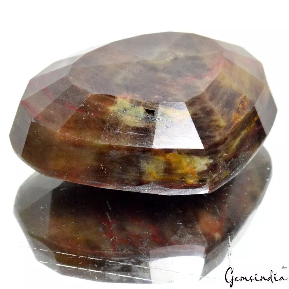 Sapphire Loose Gemstone, Untreated, Brown — 64 x 50 x 24mm, 790 Ct, Madagascar