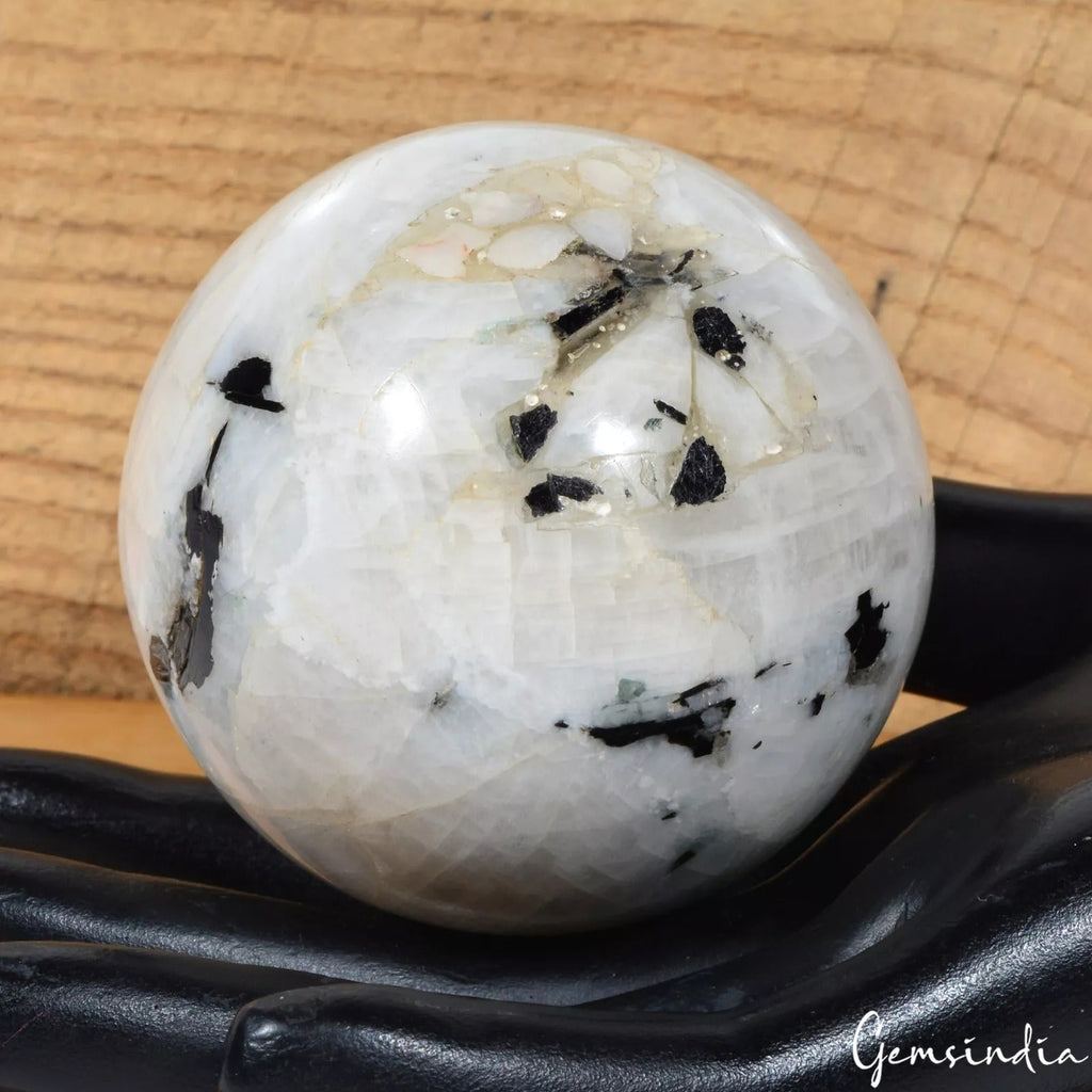 1890Ct Natural Moonstone With Blue Shine Gem Sphere/Ball Healing Crystal Mineral