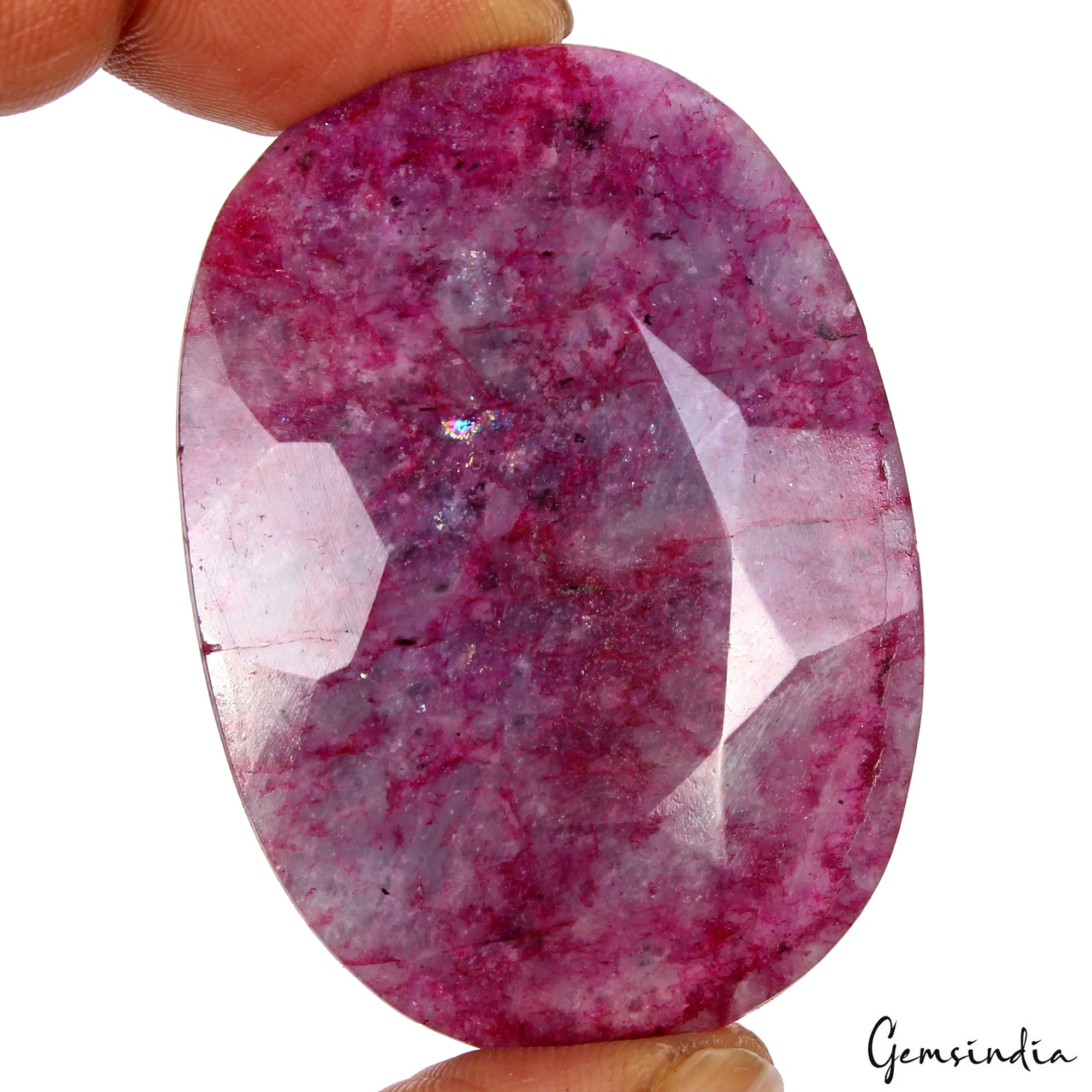 Huge 220 Cts Natural Red Beryl Bixbite Oval Cut Loose 52*37*15mm USA Gemstone