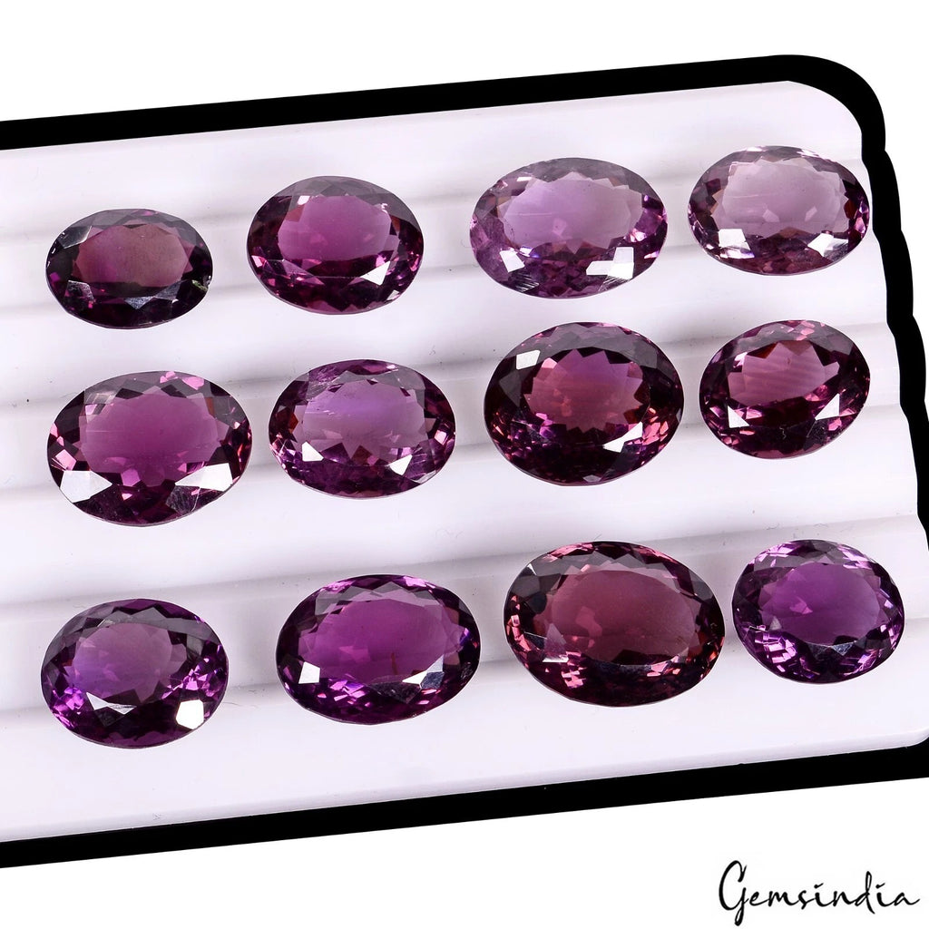 Amethyst Lot, Loose Gemstone, Untreated, Purple — 12 Pieces, 14mm to 18mm, 121.70 Ct, Brazil