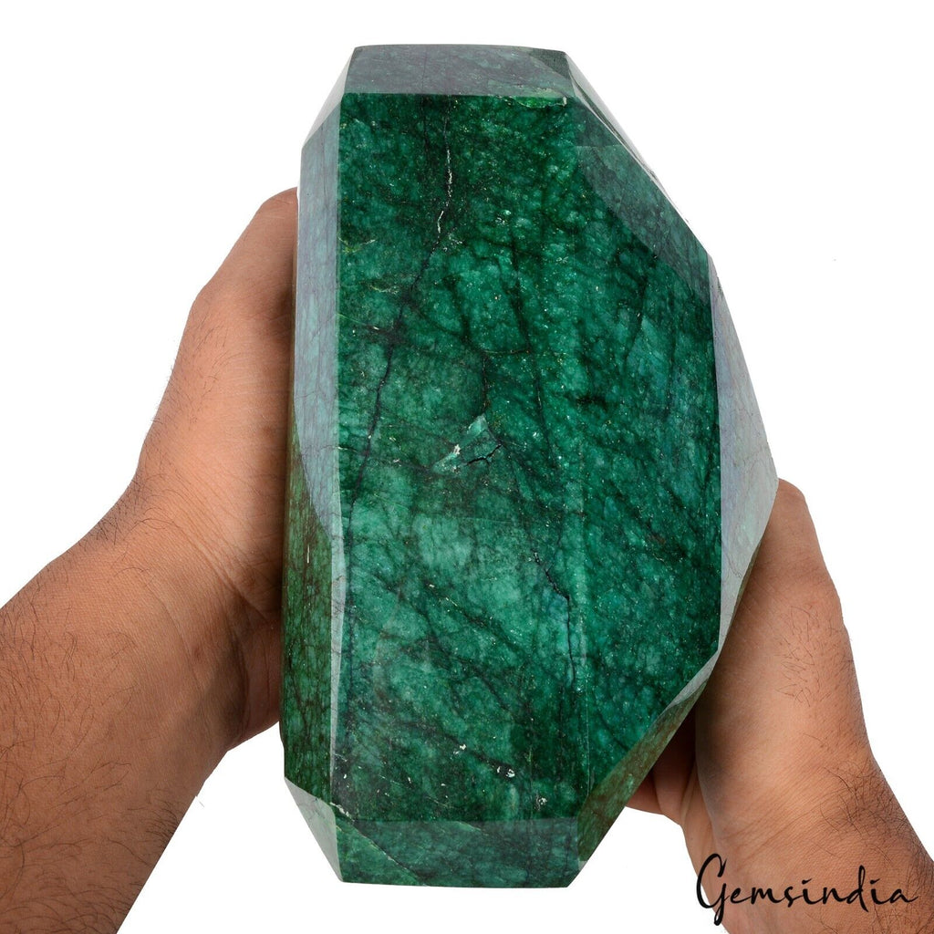 Emerald Loose Gemstone, Color Enhanced, Green — 7x6.5x4.6 Inch, 29450 Ct (5.89 Kg), Brazil