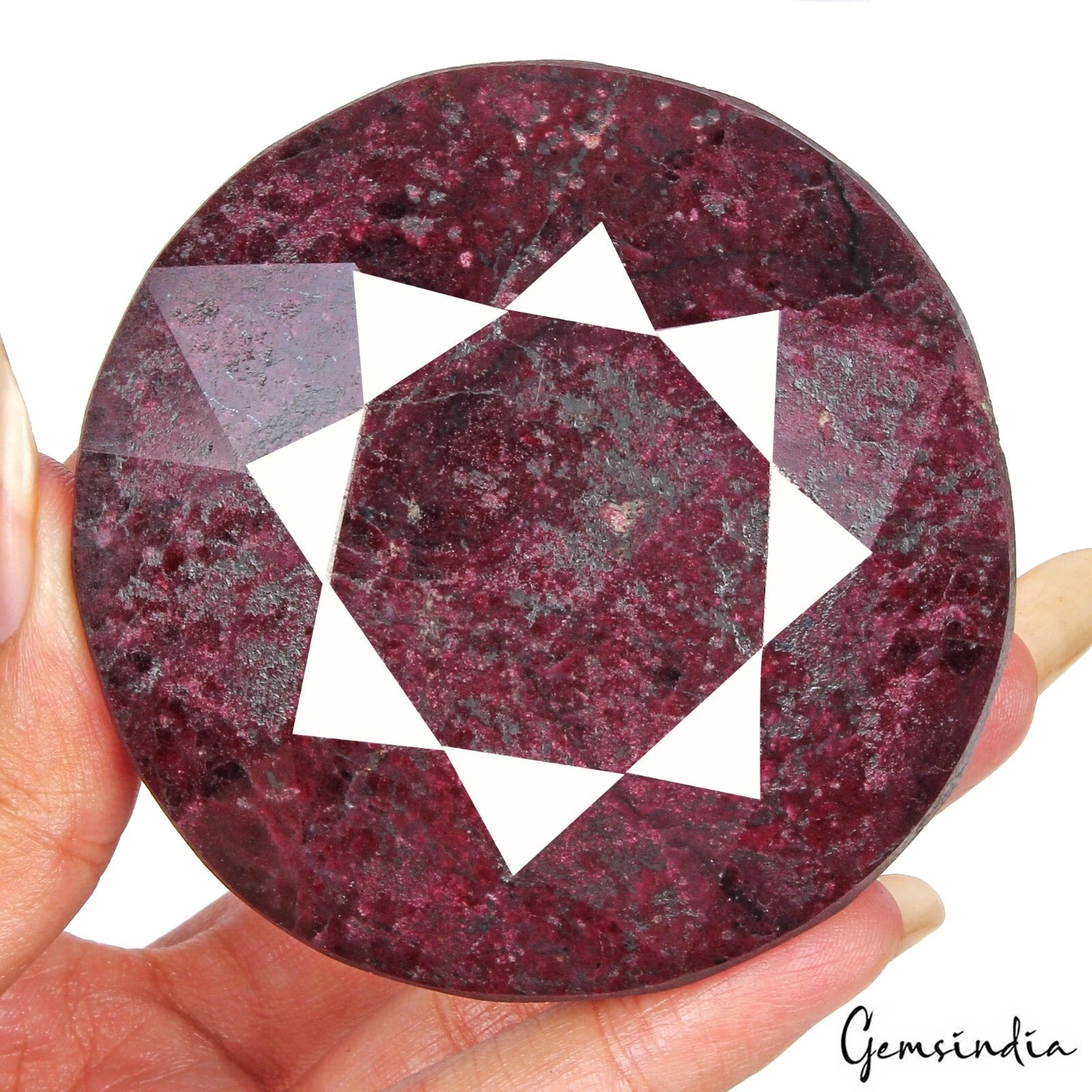 Natural Untreated Red Ruby 1830 Ct. Very Large Round Cut Faceted Loose Gemstone