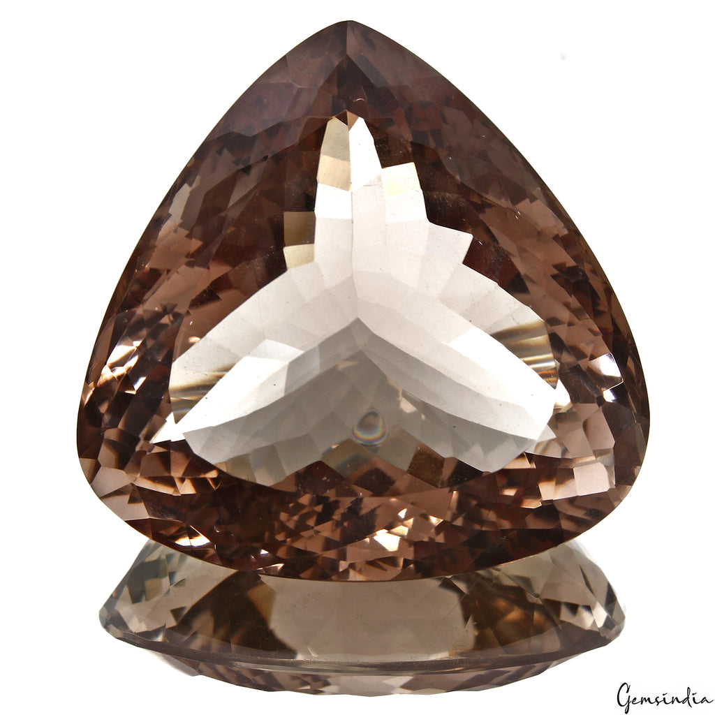Quartz Loose Gemstone, Pear Faceted Cut, Untreated — 41x41x22 mm, Madagascar