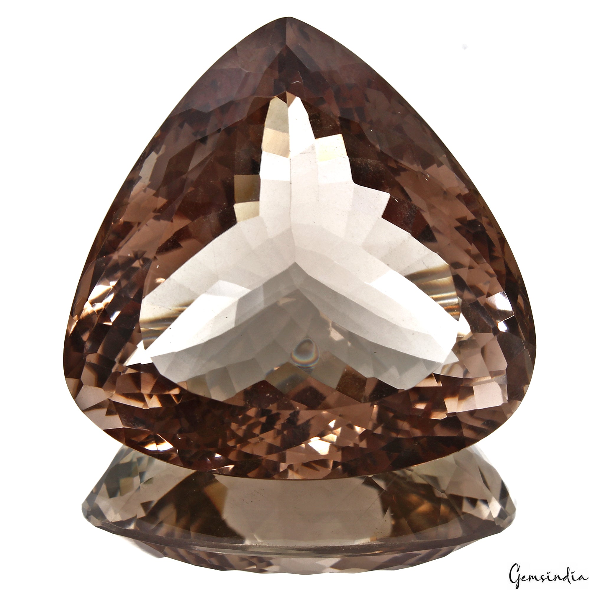 Quartz Loose Gemstone, Pear Faceted Cut, Untreated — 41x41x22 mm, Madagascar