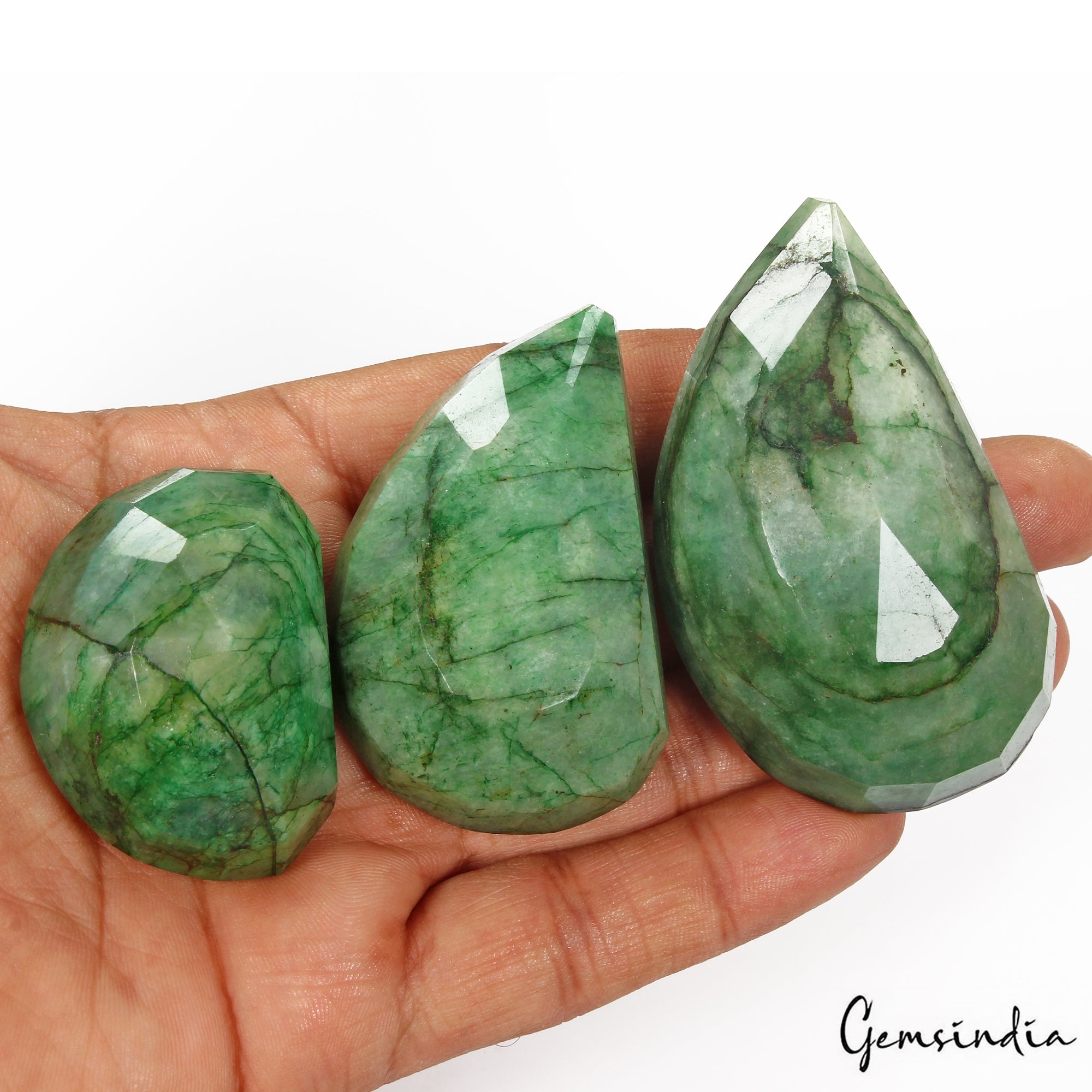 1000 Ct/3 Pcs Natural Brazilian Green Emerald Fancy Cut Loose Wholesale Gems Lot