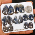 268.40 Cts/7 Matched Pair Natural Blue Sapphire Rose Checker Cut Untreated Gems