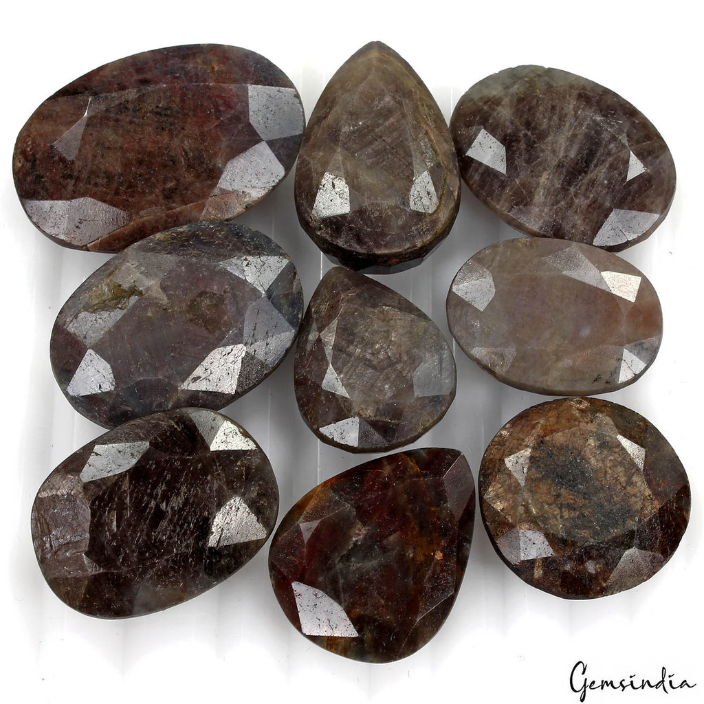 470 Ct Natural Untreated Brown Blue Sapphire Mix Cut Earth Mined Gems Lot 9 Pcs