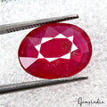 6.85Ct Natural Top Red Pink Normal Heated Ruby Mozambique Oval Cut Gemstone excl