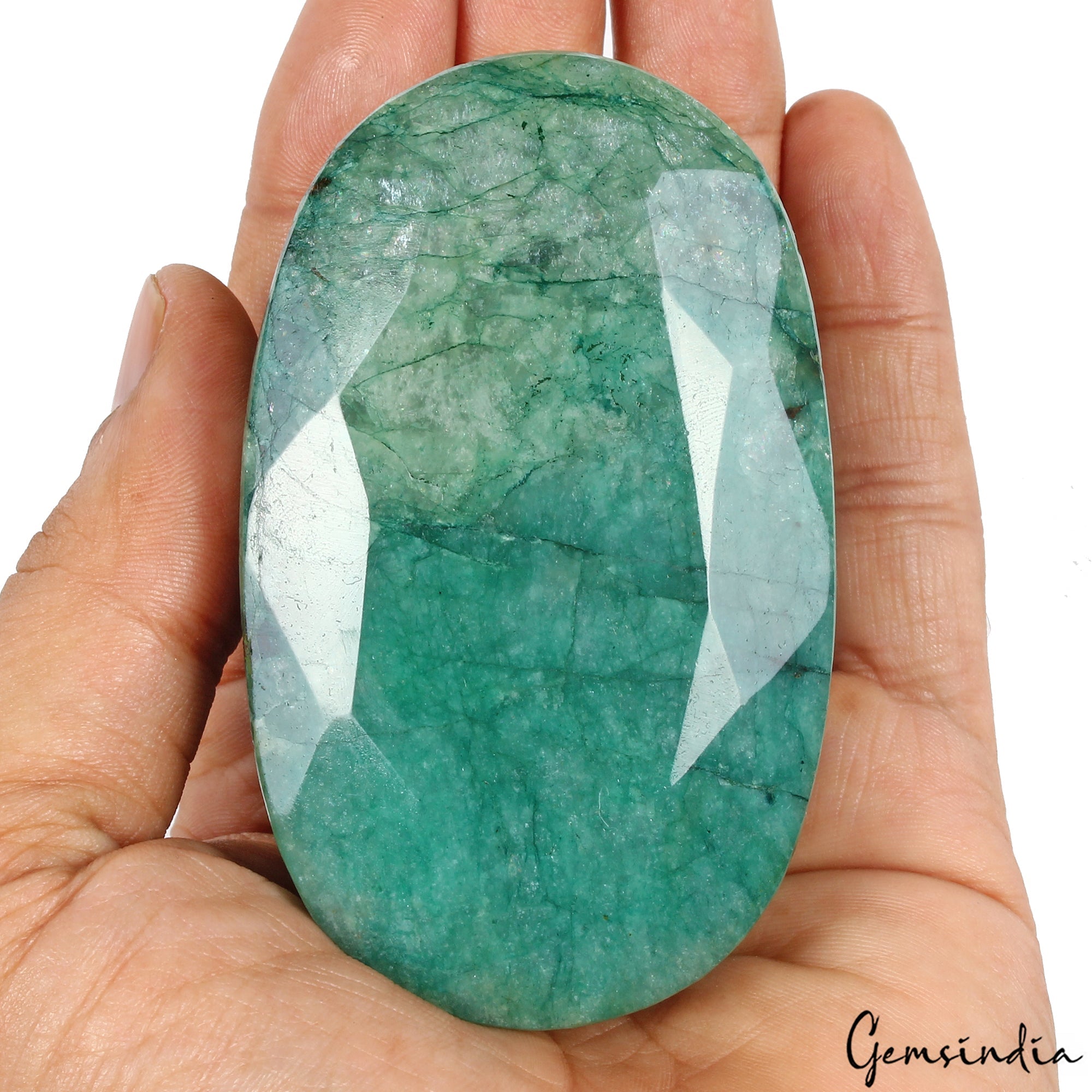 1620 Cts Natural Brazilian Blue Green Emerald w Silver Shine Oval Huge Loose Gem