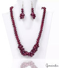 835.50 Cts Natural Dark Red Ruby Round Cab Beaded Handmade Designer Jewelry Set
