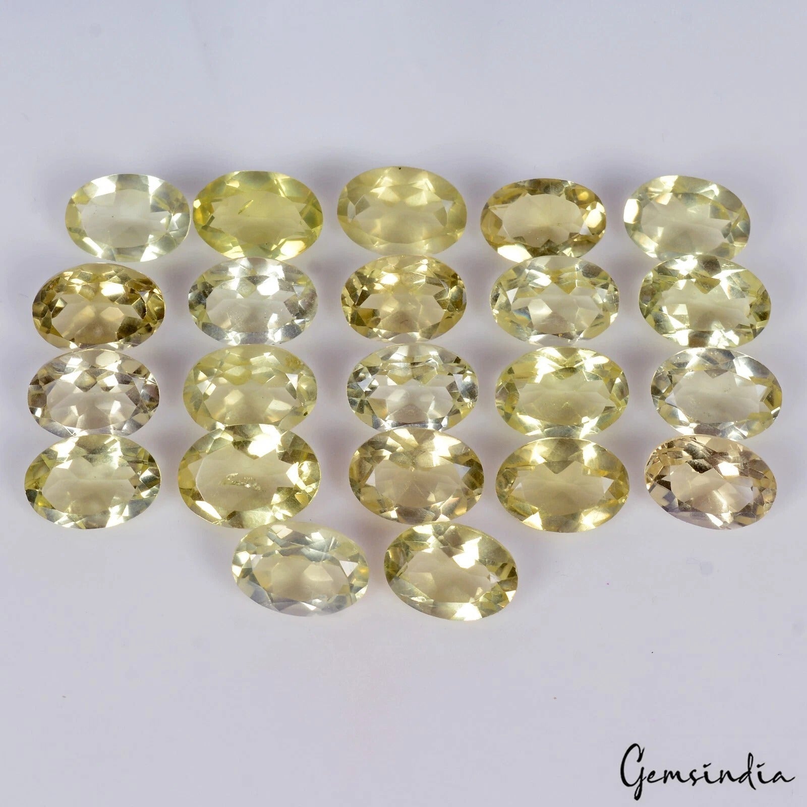 Citrine Quartz Lemon Yellow Oval Cut Genuine Loose Gemstone Natural 131.70 Cts