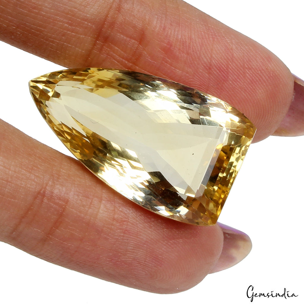 35.20 Ct. Natural Citrine Fancy Faceted Cut Loose AAA Quality Brazilian Gemstone