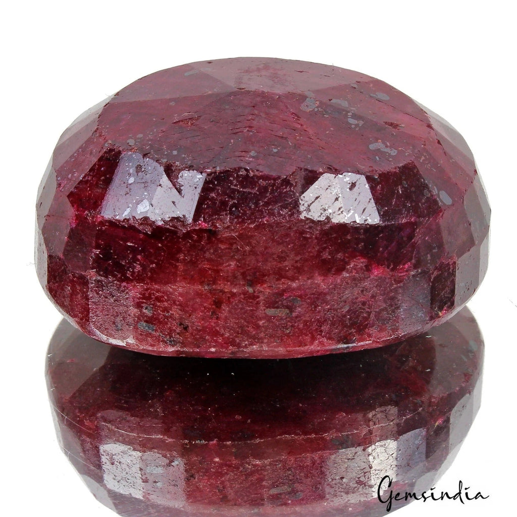 500 Ct Natural Red Ruby Oval Faceted Earth Mined Museum Huge Size Loose Gemstone