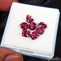 9.30 Cts Bright Hot Pink Raspberry Rhodolite Garnet Mix Cut Gemstones! Full Fire