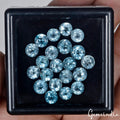 VVS 21 Pcs Natural Sky Blue Topaz 5mm Round Cut AAA Quality Loose Gemstone Lot