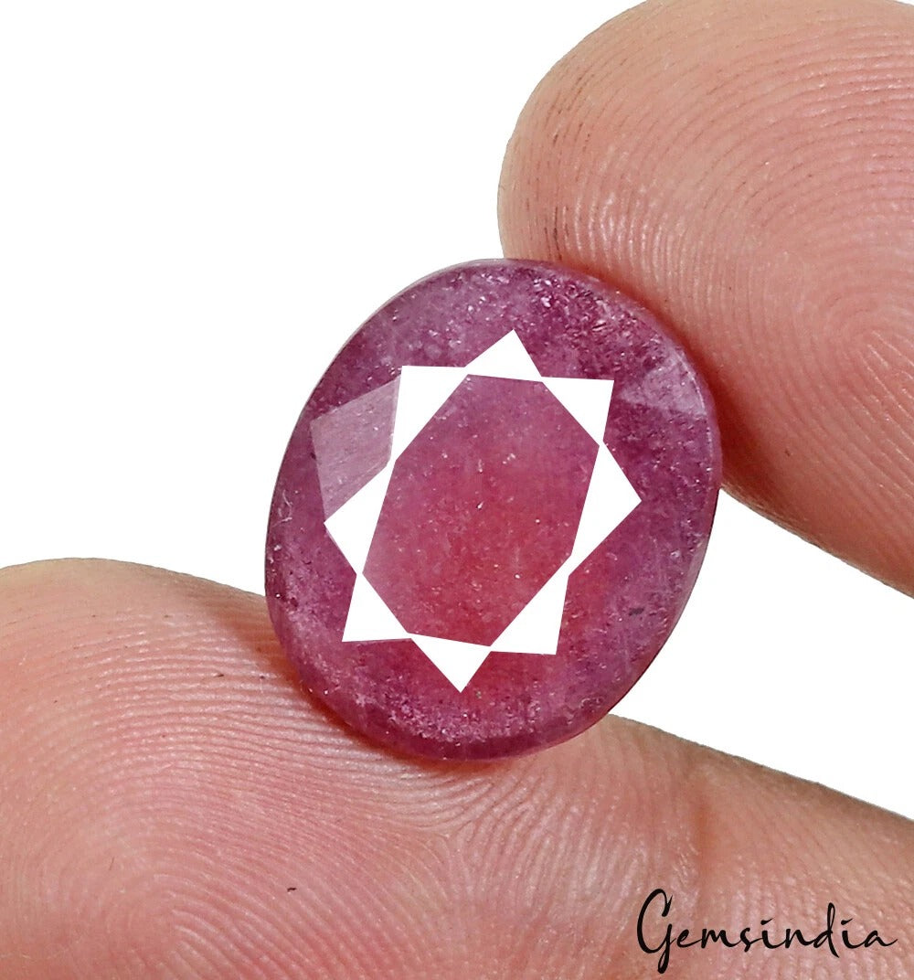Ruby Loose Gemstone, Heated, Red — 15x12x5mm, 11.40 Ct, Mozambique