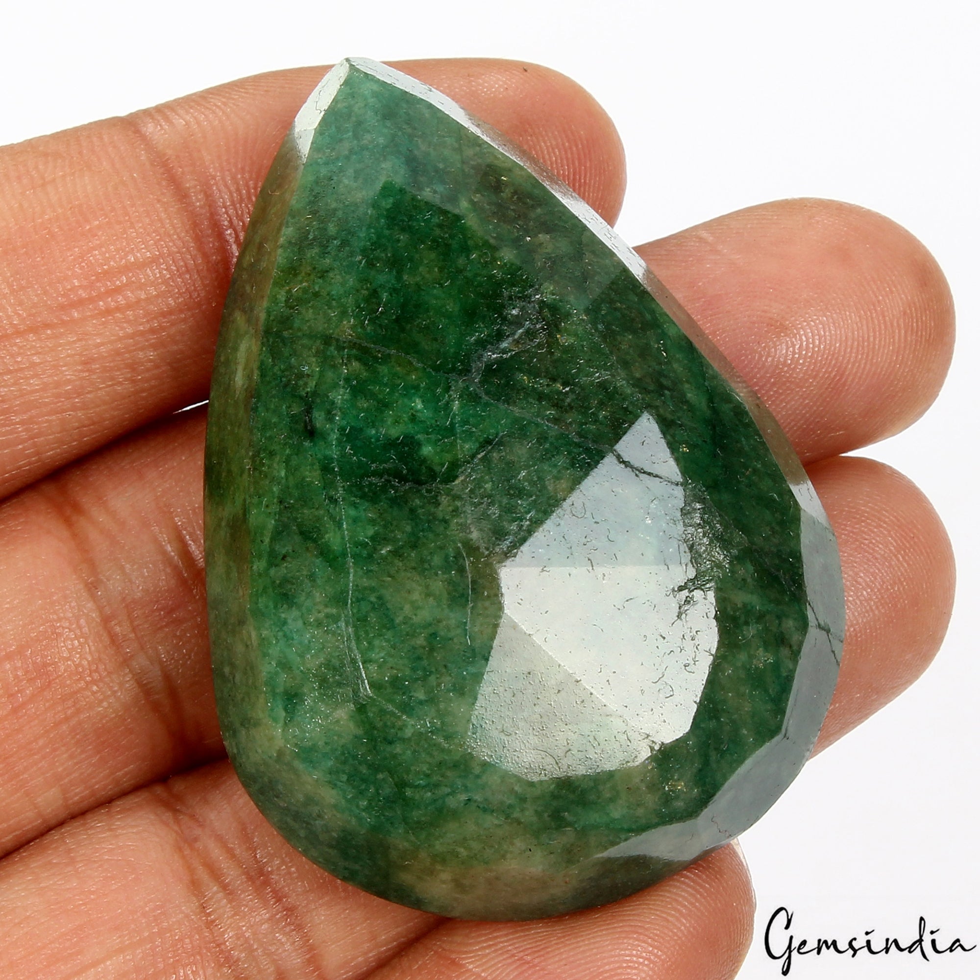 217 Ct Natural Green Emerald Pear Cut Loose Faceted Earth mined Gemstone, Brazil