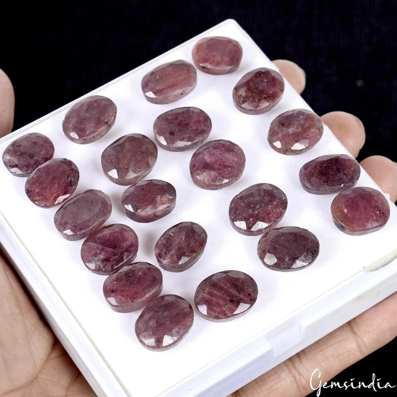 Certified 300 Ct/21 Pcs Natural Unheated Red Ruby Oval Cut Loose Gem For Jewelry