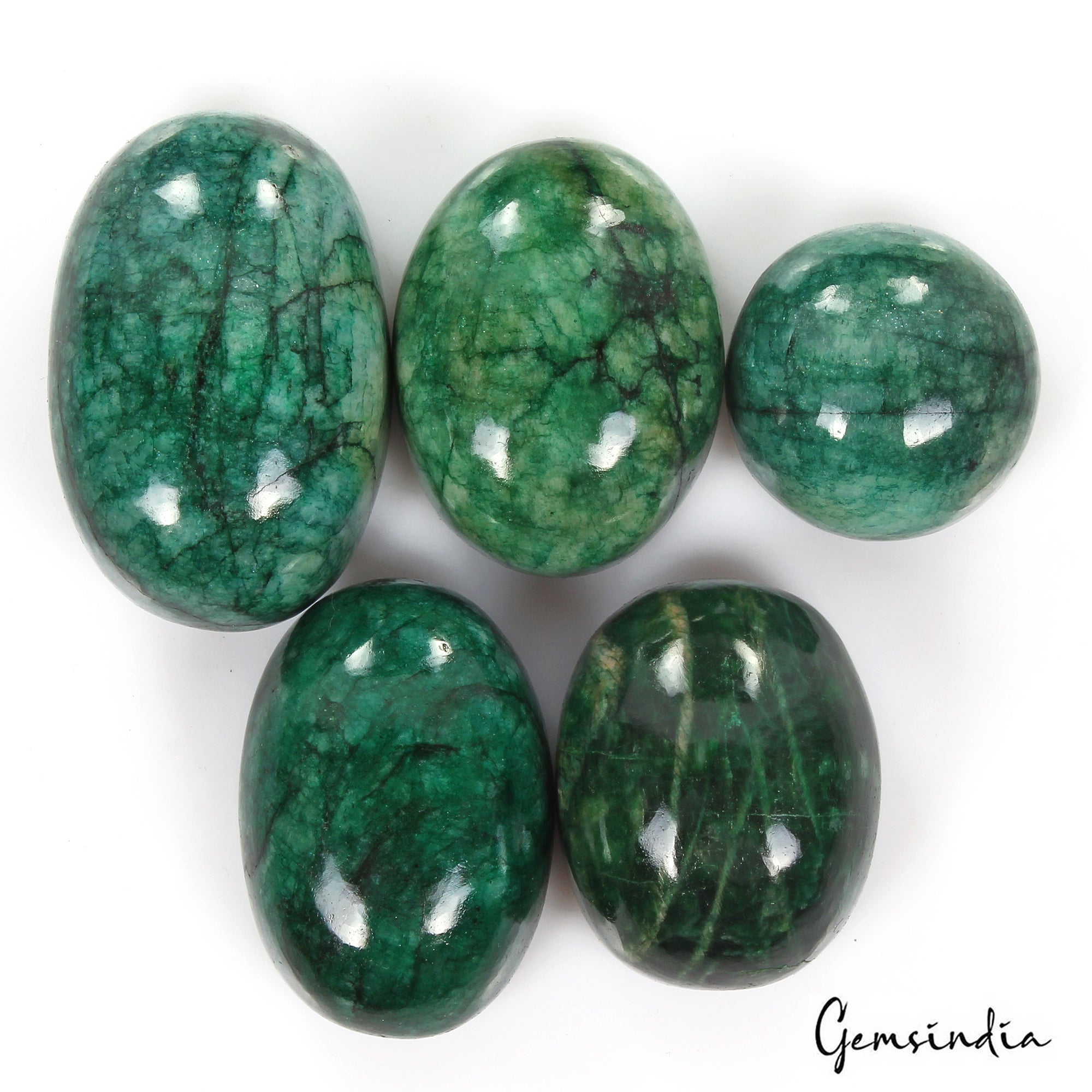 2060 Ct Natural Green Zambian Emerald Mix Cab Earth Mined Loose Gems Lot 5 Pcs