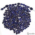 750 Ct/210 Pcs Natural Blue Sapphire Oval Cab Drill Beads Loose Gems For Jewelry