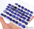 460 Ct/46 Pcs Natural Royal Blue Beryl Oval Faceted Loose Gems Lot For Jewelry