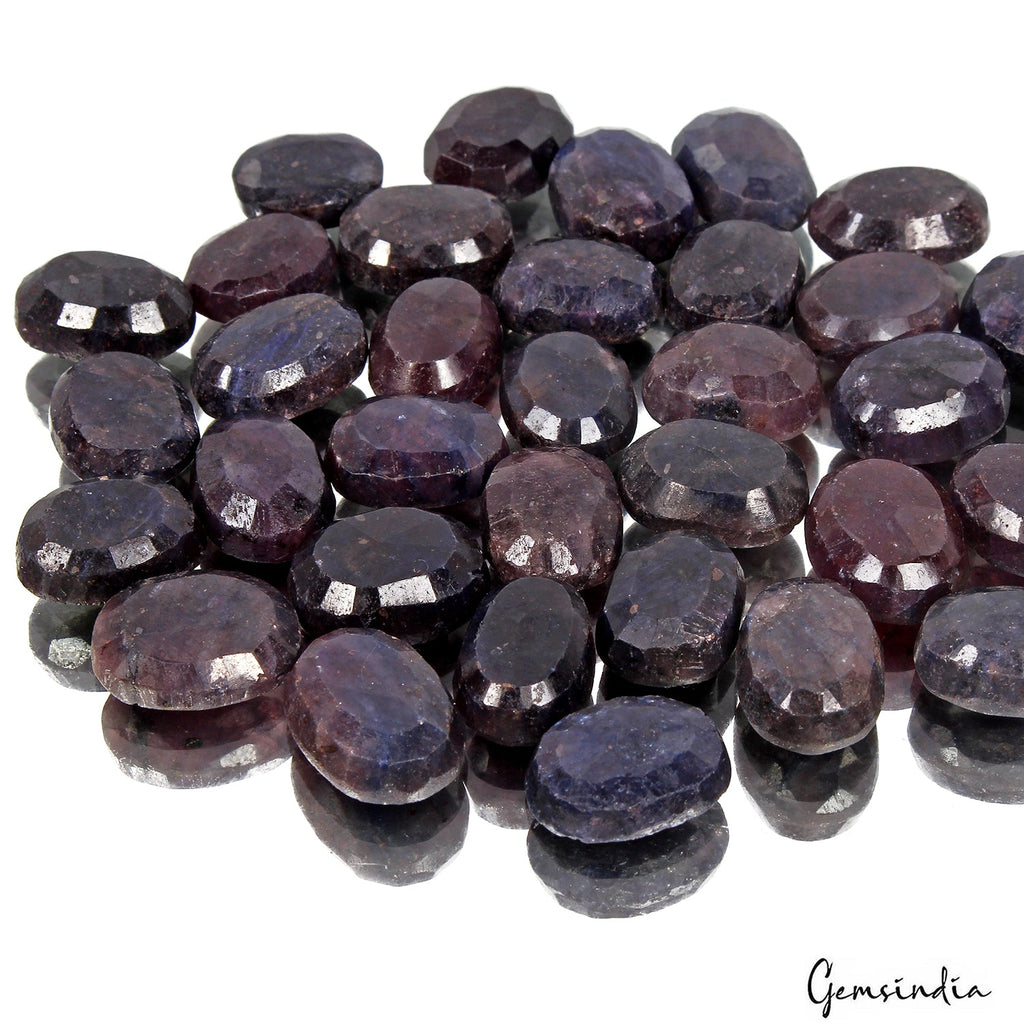 650 Ct Natural Blue Sapphire Oval Cut Faceted Loose Wholesale Gemstone Lot 34 Pc