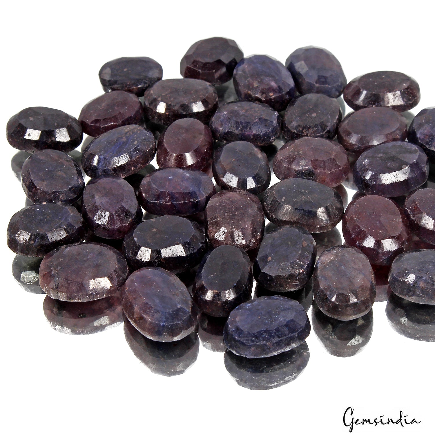 650 Ct Natural Blue Sapphire Oval Cut Faceted Loose Wholesale Gemstone Lot 34 Pc