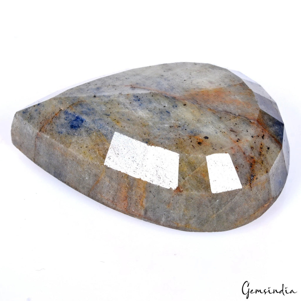 Blue Sapphire Loose Gemstone, Untreated, Yellow — 50x37x17 mm, 300 Ct, Madagascar