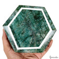 Huge 2.26 Kilo Natural Brazilian Green Emerald Hexagon Cut Museum Size Loose Gem