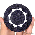Certified 2070 Ct Natural African Blue Sapphire Round Faceted Cut Huge Loose Gem