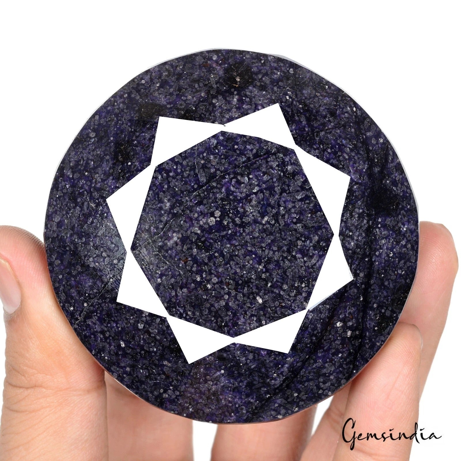 Certified 2070 Ct Natural African Blue Sapphire Round Faceted Cut Huge Loose Gem