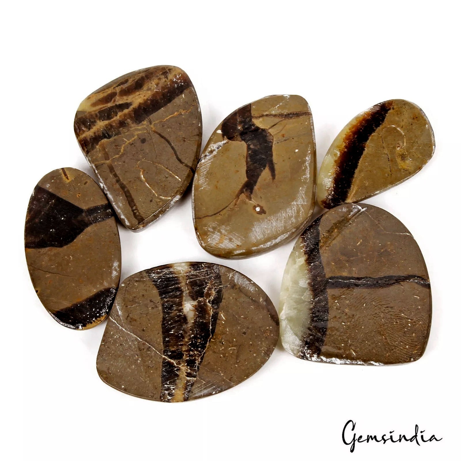 100% Natural Septarian Dragon Mix Cabochon Unique Pattern Loose Gemstones~270 Ct