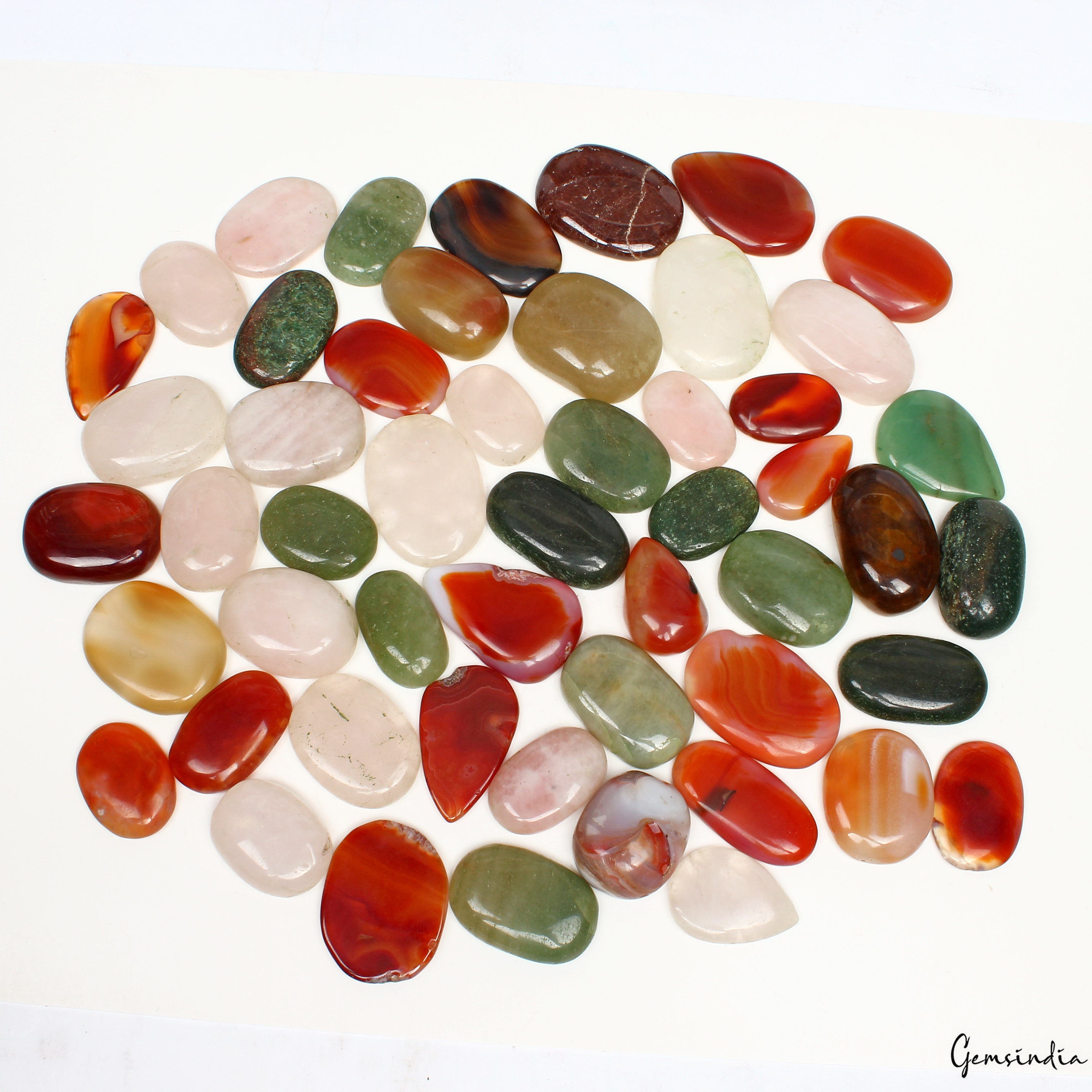 5000 Ct Natural Multi Gemstones Multi Color Mix Shape Loose Flatback Gemstones