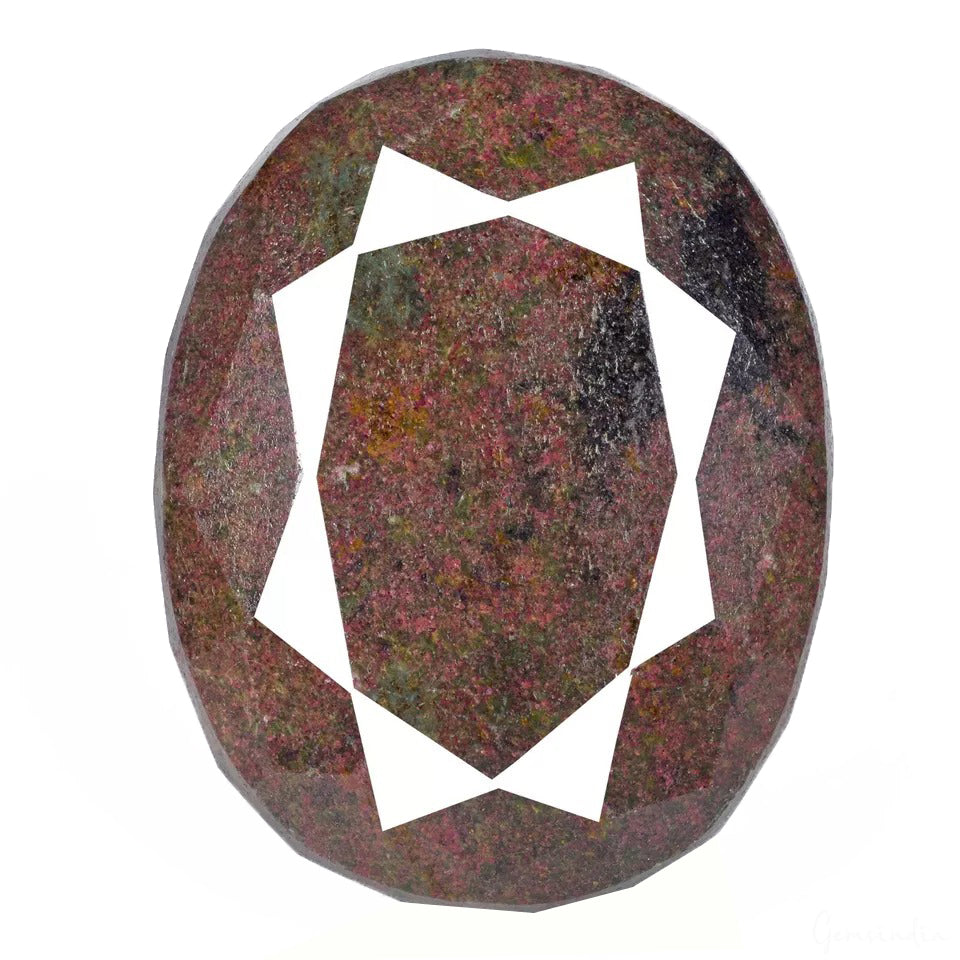 2120 Ct Natural Untreated Ruby Fuchsite Oval Faceted Earth Mined Loose Gemstone