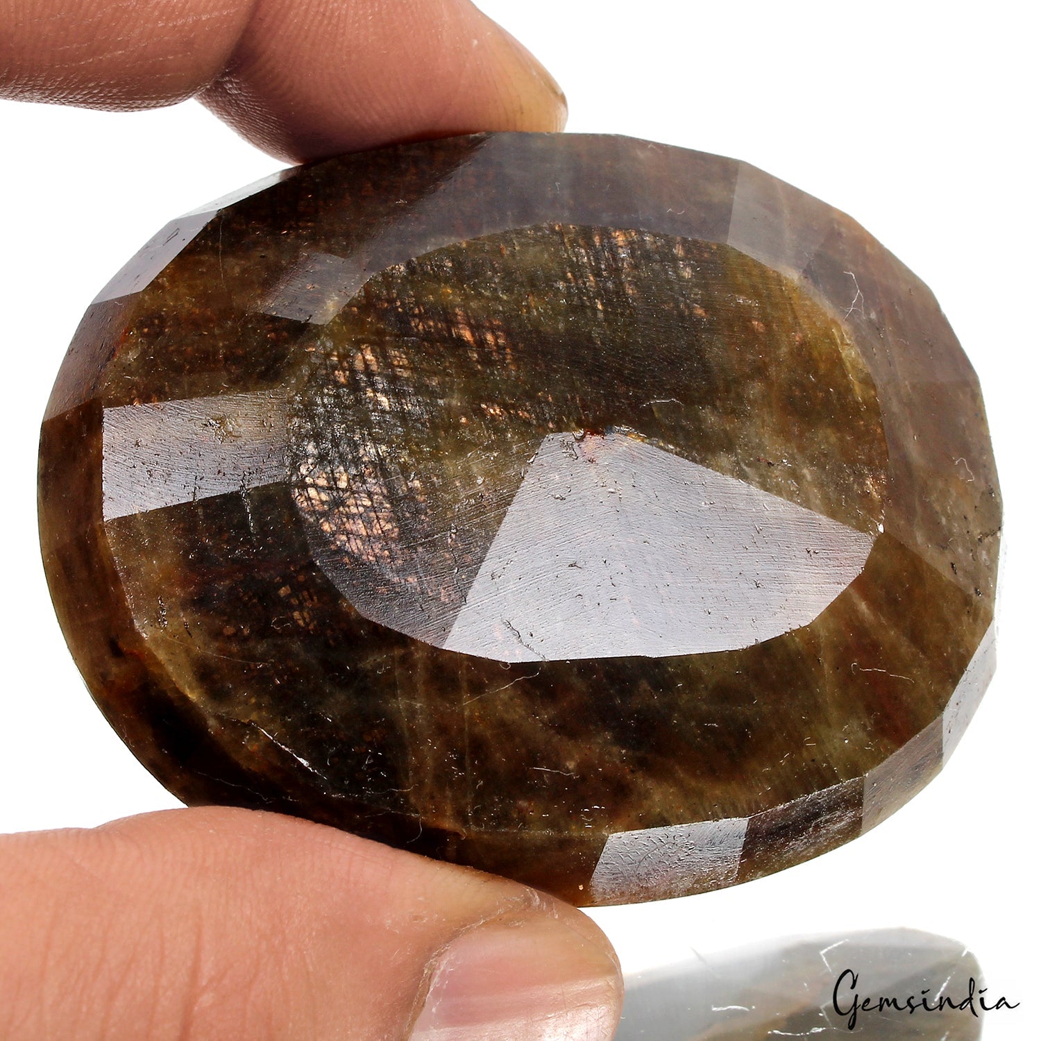 620 Ct Natural Untreated Golden Sheen Sapphire Oval Cut Faceted Earth Mined Gems