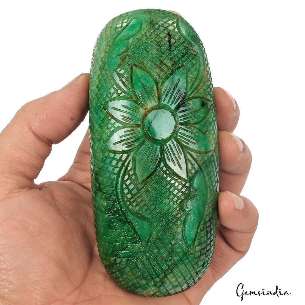 2000 Ct Natural Green Brazilian Emerald Oval Cut Carving Earth Mined Huge Gems