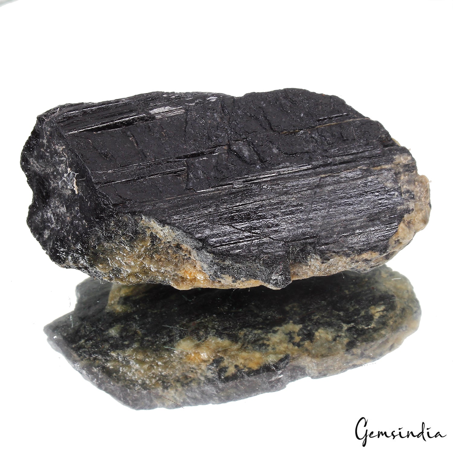 380 Cts Black Tourmaline w/ Feldspar Erongo Mountain Namibia Specimen Rough Gem