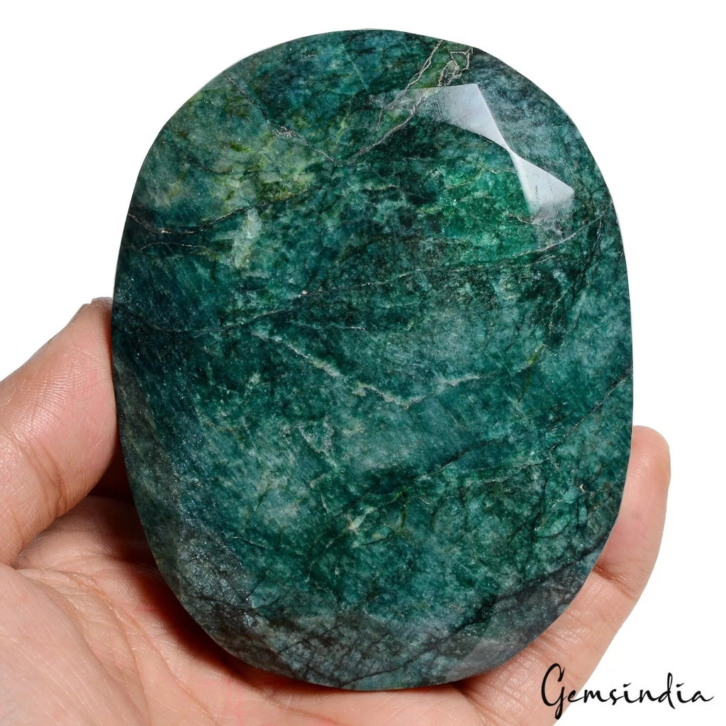 Huge 690 gram Natural Green Emerald Earth-Mined Oval Cut Huge Treated Gemstone